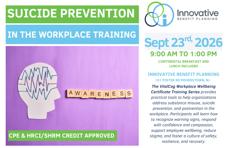 Workplace Wellbeing Certificate Training: Substance Misuse, Suicide Prevention & Postvention